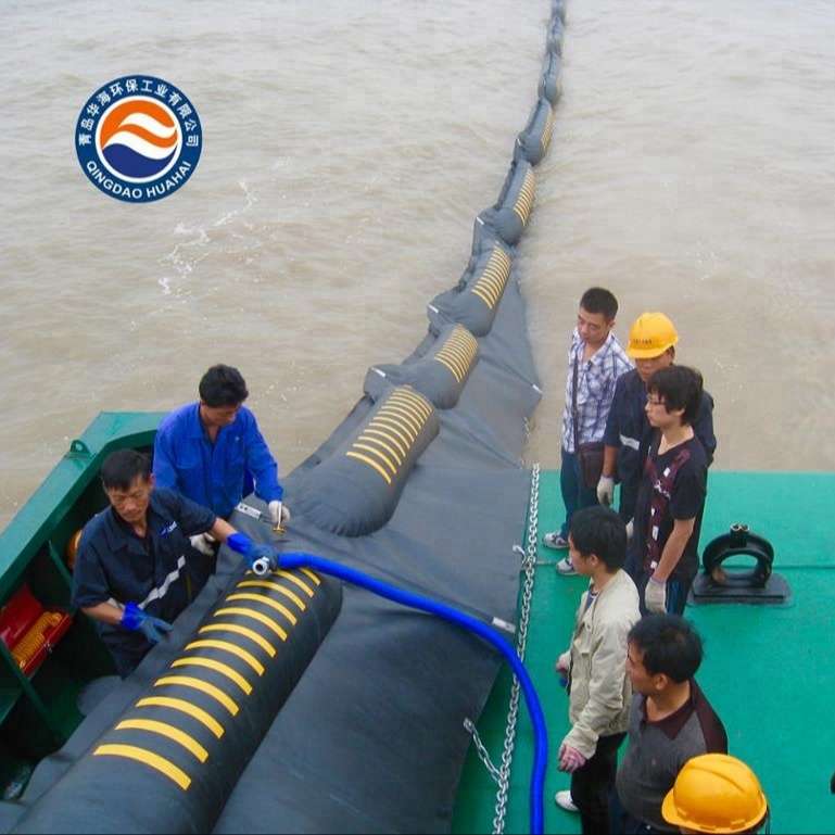 Inflatable Rubber Boom for Oil Spill Control